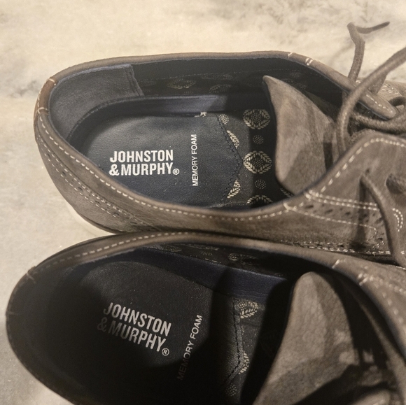 Johnston Murphy PLAIN TOE MEN'S SHOES SIZE 8.5 M GRAY NUBUCK JOHNSTON MU… - Picture 7 of 14